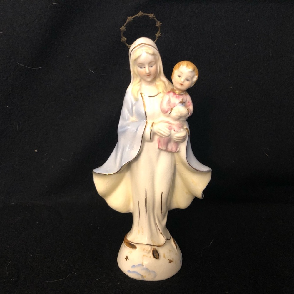 Vintage Madonna and Child Figurine